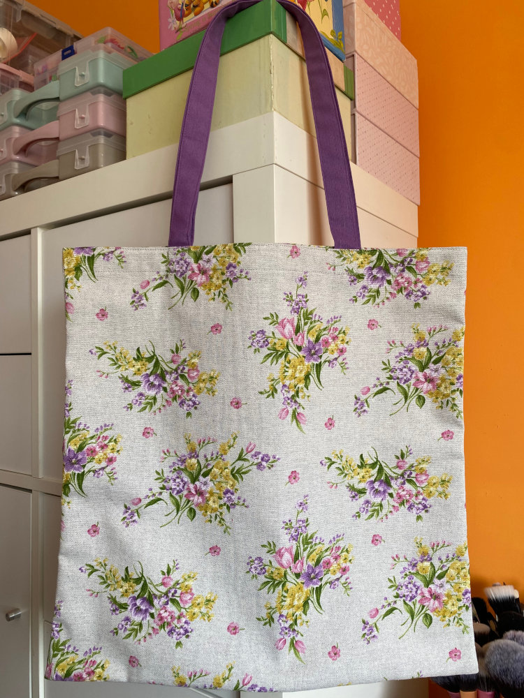 Tote bag flores lilas