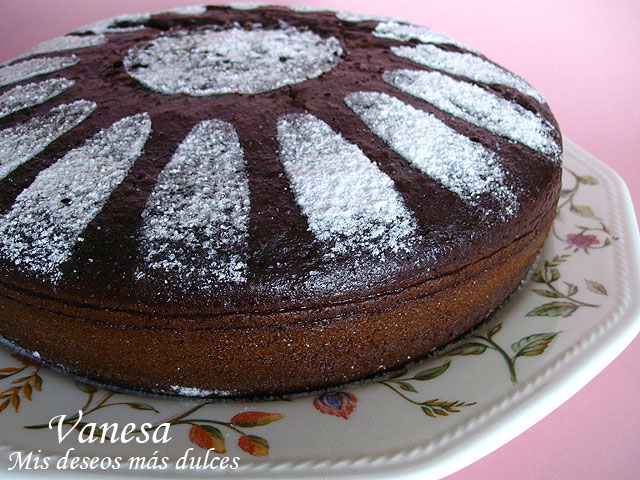 Bizcocho de chocolate (sin huevo ni grasa)