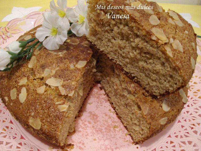 Bizcocho de requesón y crema de cacahuete