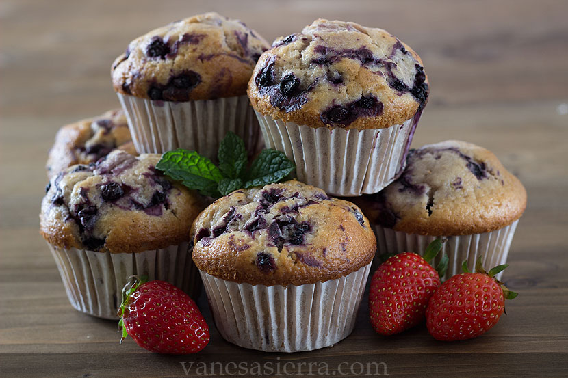 Muffins de arándanos