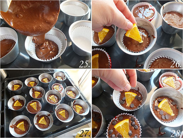 Muffins de chocolate y naranja
