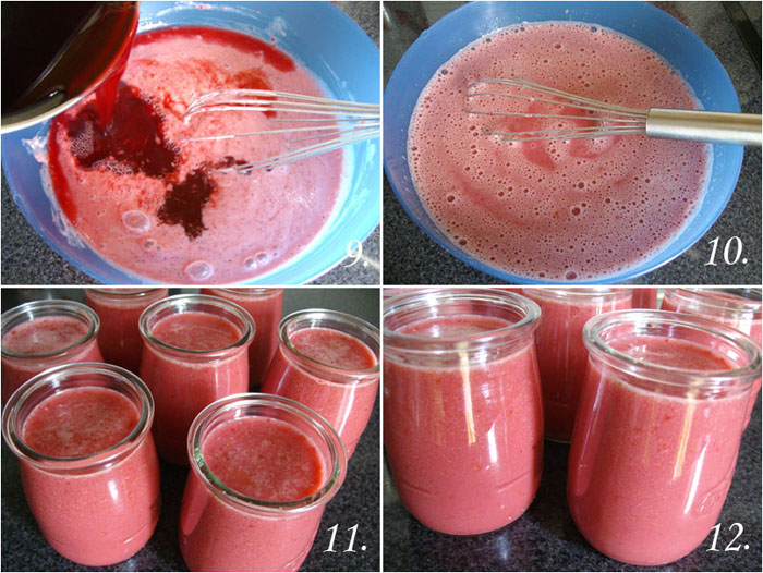 Vasitos de cherry y fresa