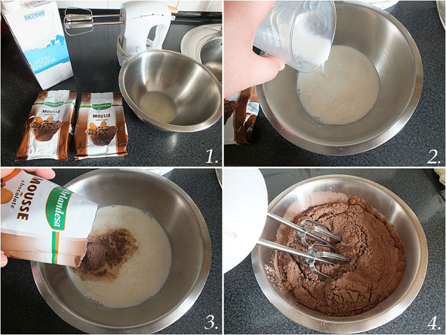 Brazo de gitano de mousse de chocolate