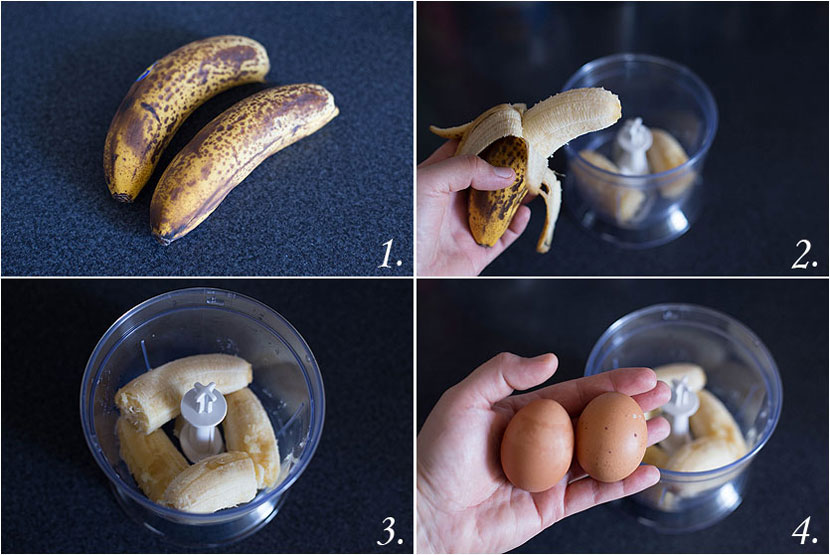 Tortitas de avena y plátano