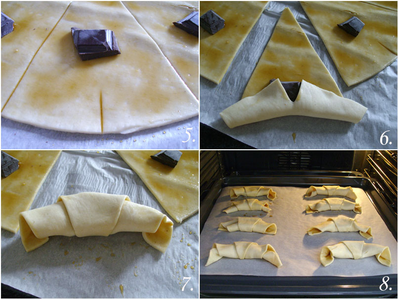 Croissants de chocolate
