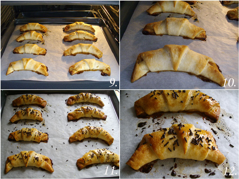 Croissants de chocolate