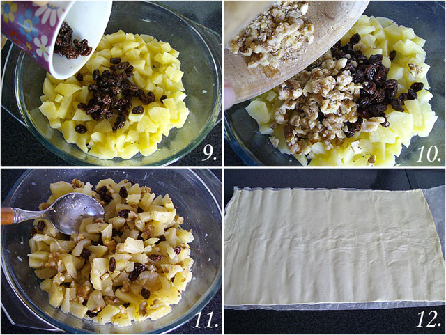 Trenza de hojaldre rellena