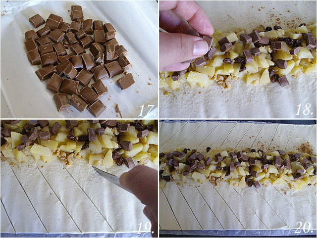 Trenza de hojaldre rellena