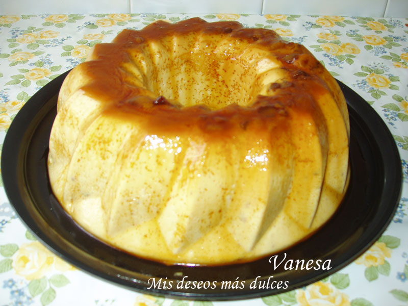 Flan de turrón de yema tostada