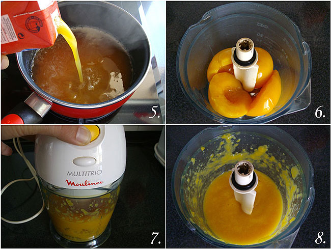 Vasitos de melocotón