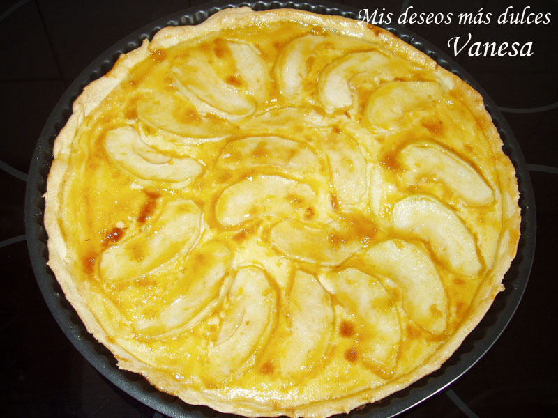 Tarta de manzana... con flan
