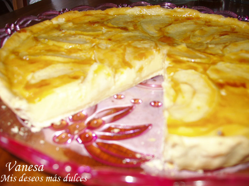 Tarta de manzana... con flan