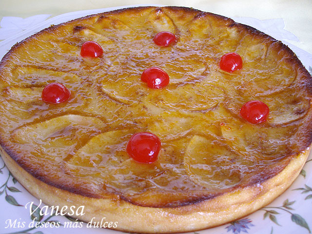 Tarta de manzana, plátano y yogur gran danone