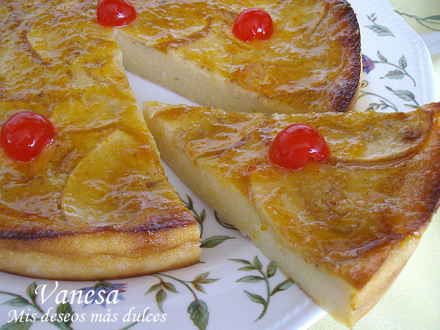 Tarta de manzana, plátano y yogur gran danone