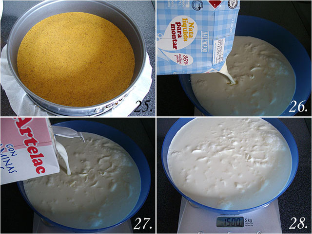 Tarta tres chocolates (paso a paso), preparación tradicional