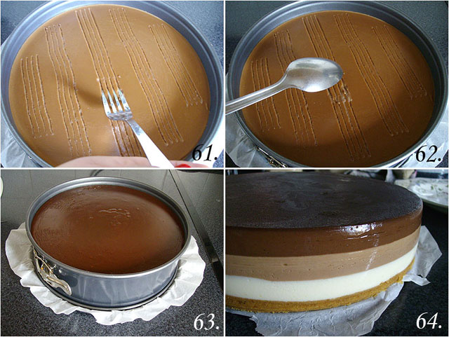 Tarta tres chocolates (paso a paso), preparación tradicional