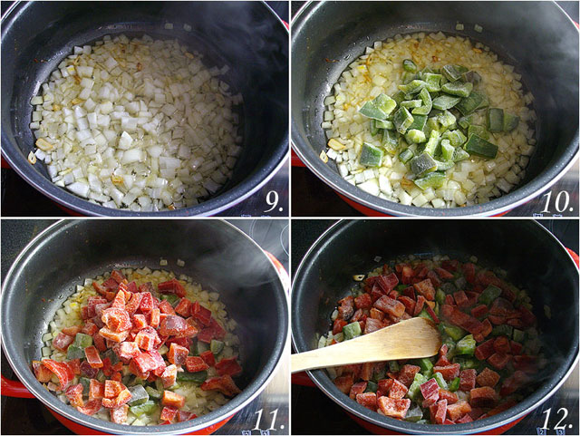 Arroz amarillo con jamoncitos de pollo