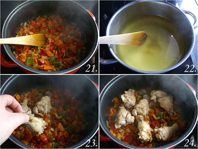 Arroz amarillo con jamoncitos de pollo