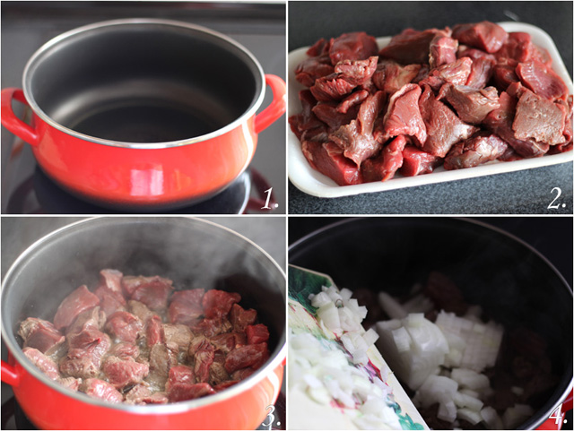 Papas con carne y habichuelas