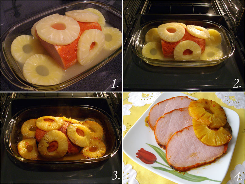 Lomo con piña al horno