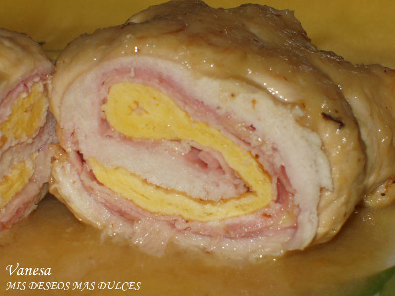 Pechuga de pollo rellena