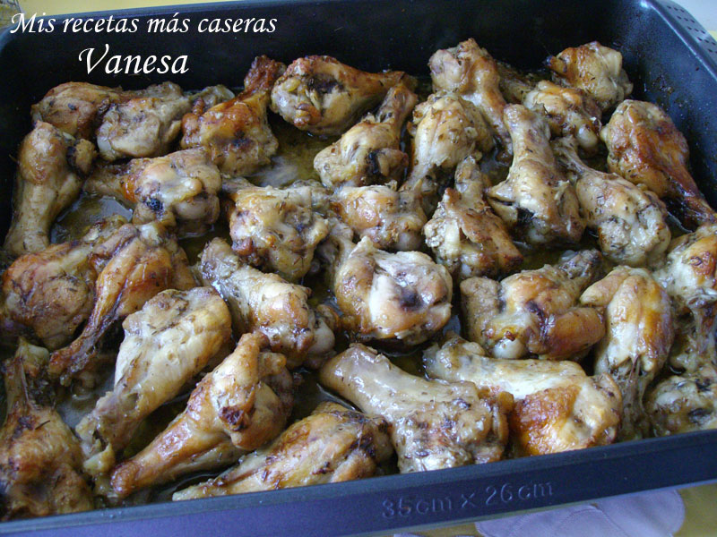 Jamoncitos de pollo en adobo al horno