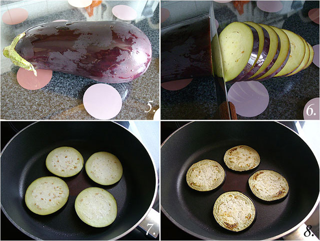 Ensalada de bacalao con berenjenas y pimientos asados