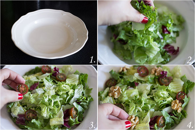 Ensalada con rulo de queso de cabra