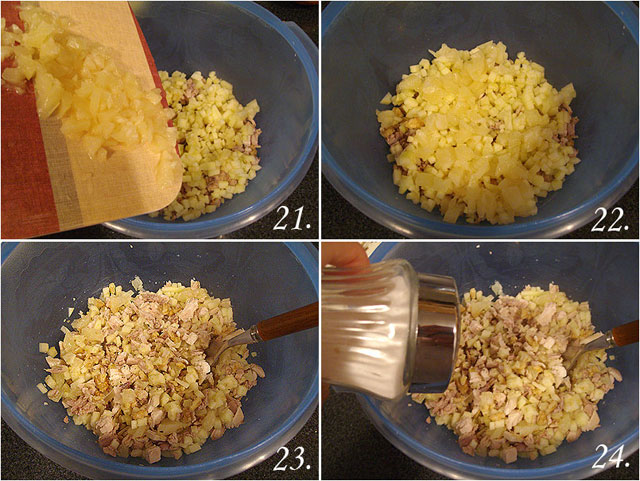 Aguacates rellenos de pollo