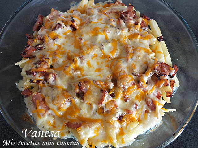 Bacon cheese fries (tipo Foster's Hollywood)