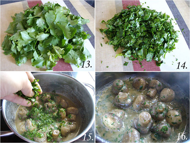 Champiñones en salsa