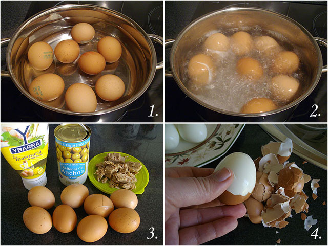 Huevos rellenos de atún