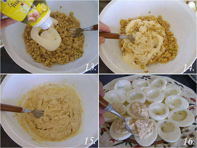 Huevos rellenos de atún