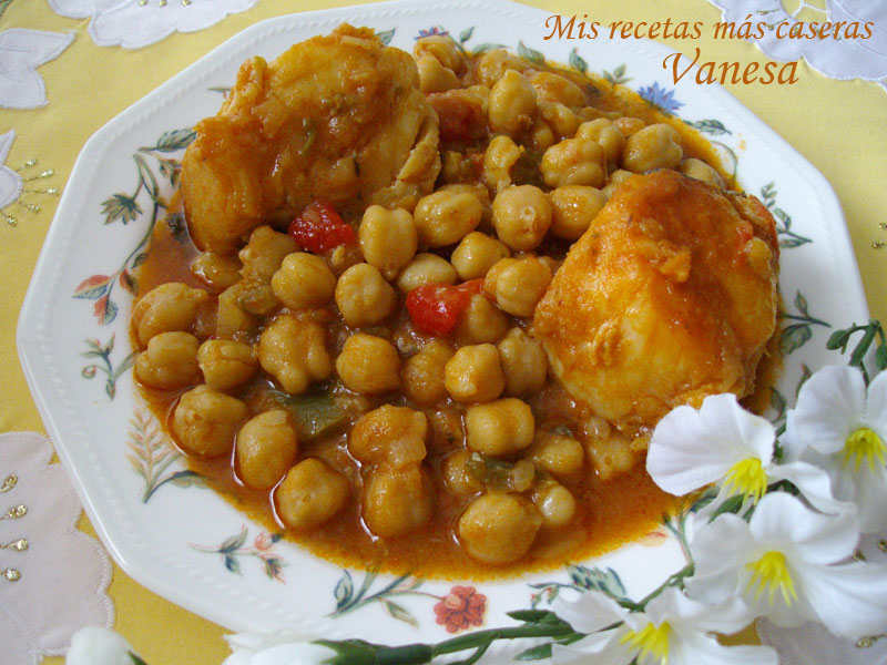 Garbanzos con bacalao