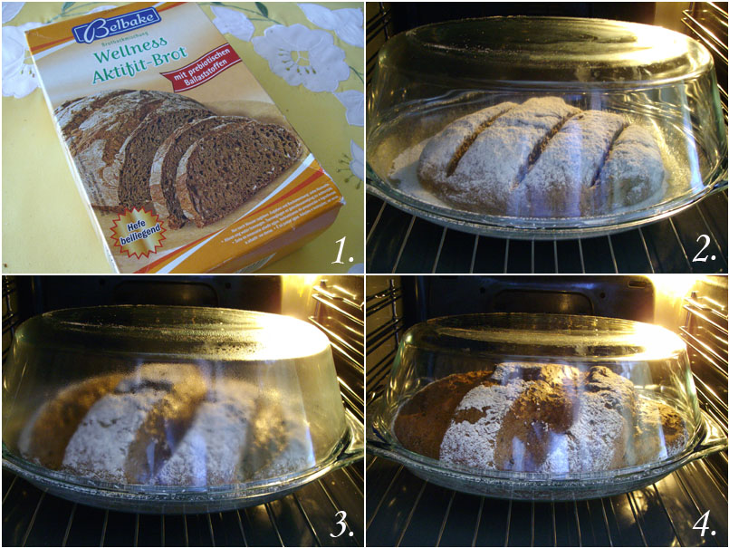 Pan de centeno en Pirex