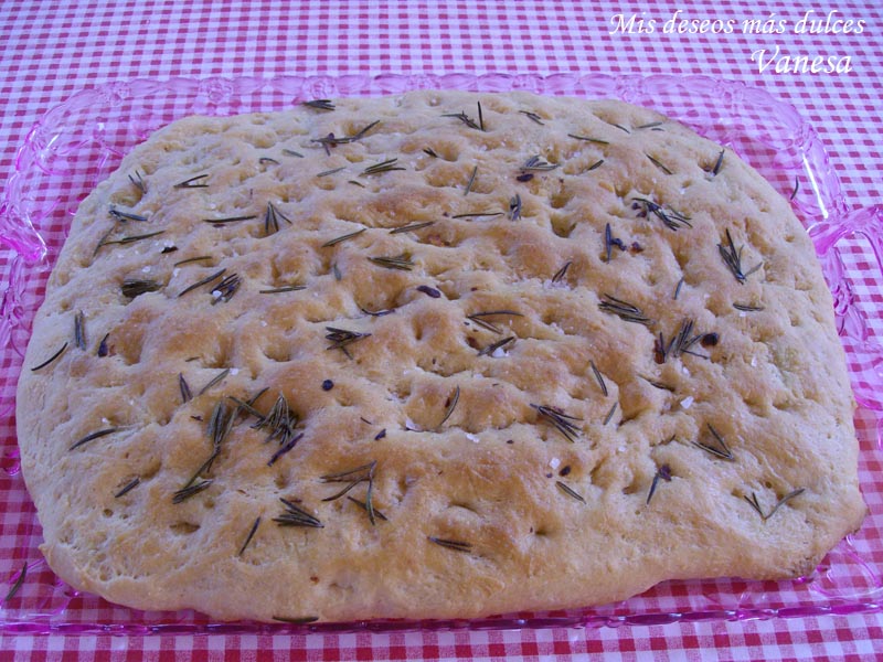 Pan Focaccia al ajo y romero