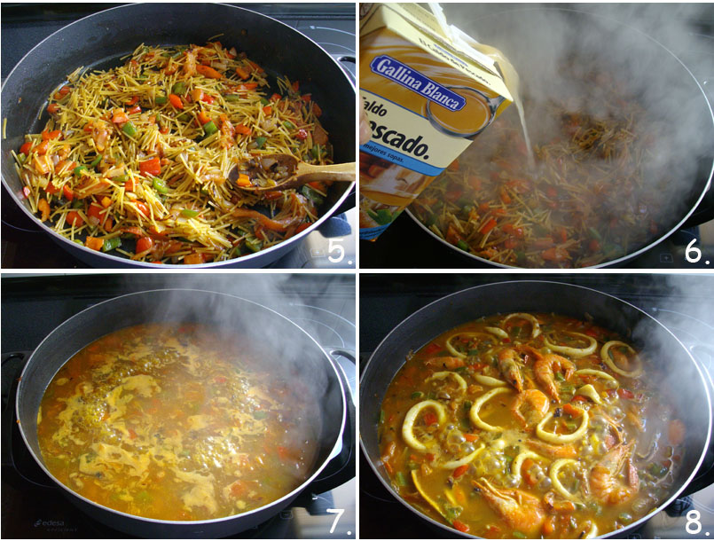 Fideuá en Pizza-pan