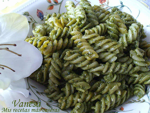 Pasta con salsa pesto