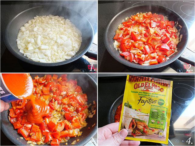 Fajitas mexicanas de atún