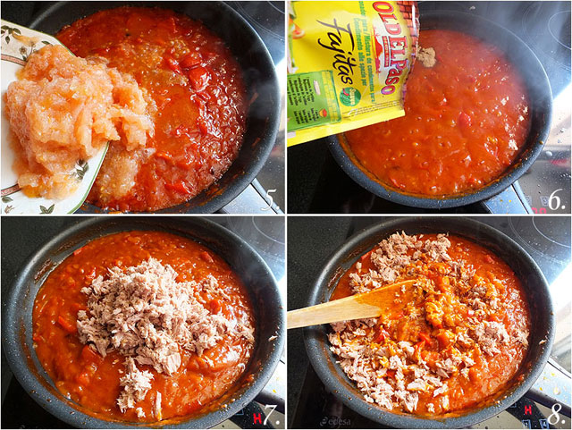 Fajitas mexicanas de atún