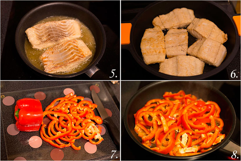 Fogonero encebollado con castañas asadas