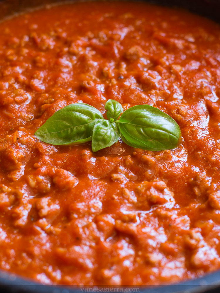 Salsa boloñesa para 2 personas