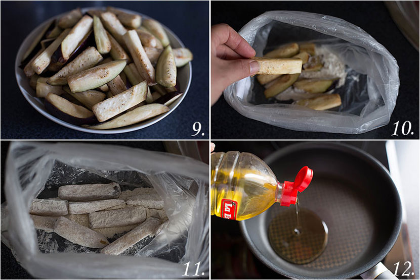 Berenjenas fritas con miel de palma