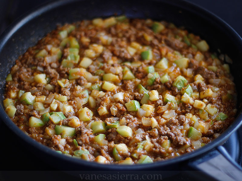 Calabacines con carne